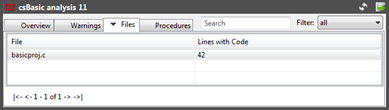 screenshot fragment: Files tab