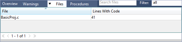 screenshot fragment: Files tab