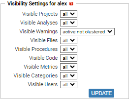 Annotated Screenshot: Visibility Settings tab
