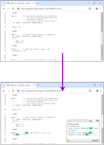 Screenshot fragment: information window