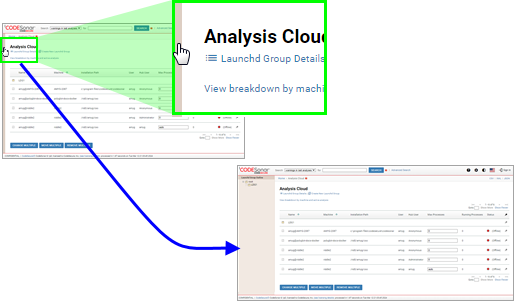 screenshot: expanding the Launchd Group Outline
