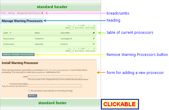 annotated screenshot: Delete Saved Searches page