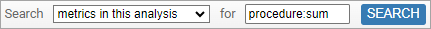 Screenshot fragment: populated search widget