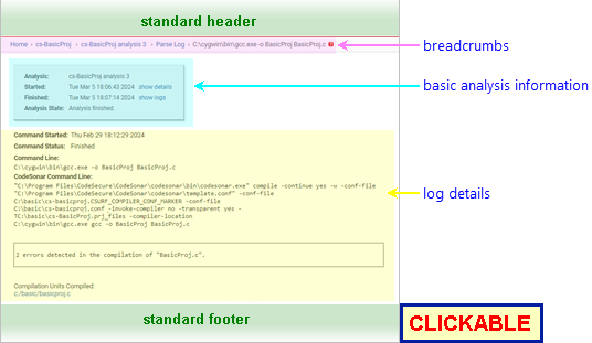 Annotated Screenshot: Native Compilation Details Log Page