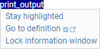 screenshot fragment: pop-up menu