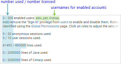 annotated screenshot fragment: utilization summary
