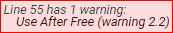 Screenshot fragment: other warning annotation in a warning report